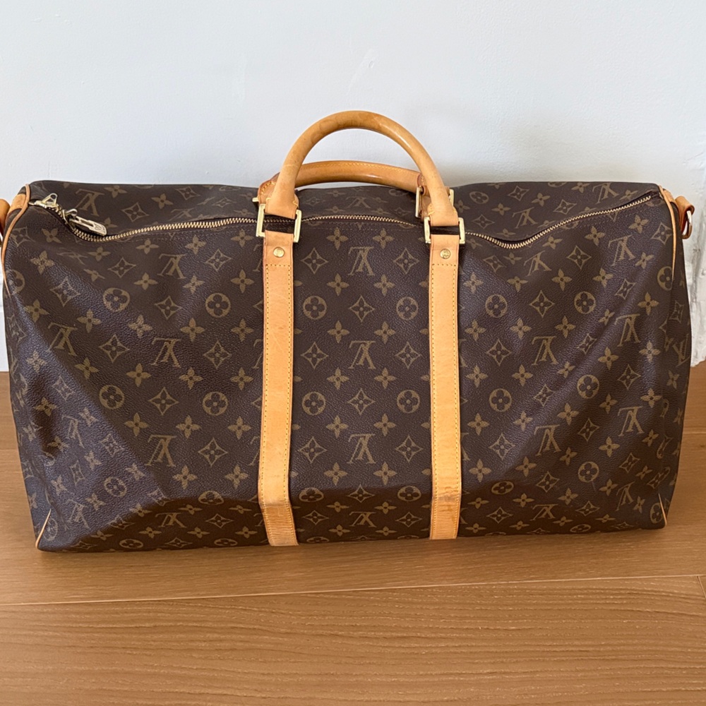 55 Keepall Monogram Canvas Duffel Bag in Brown and Tan